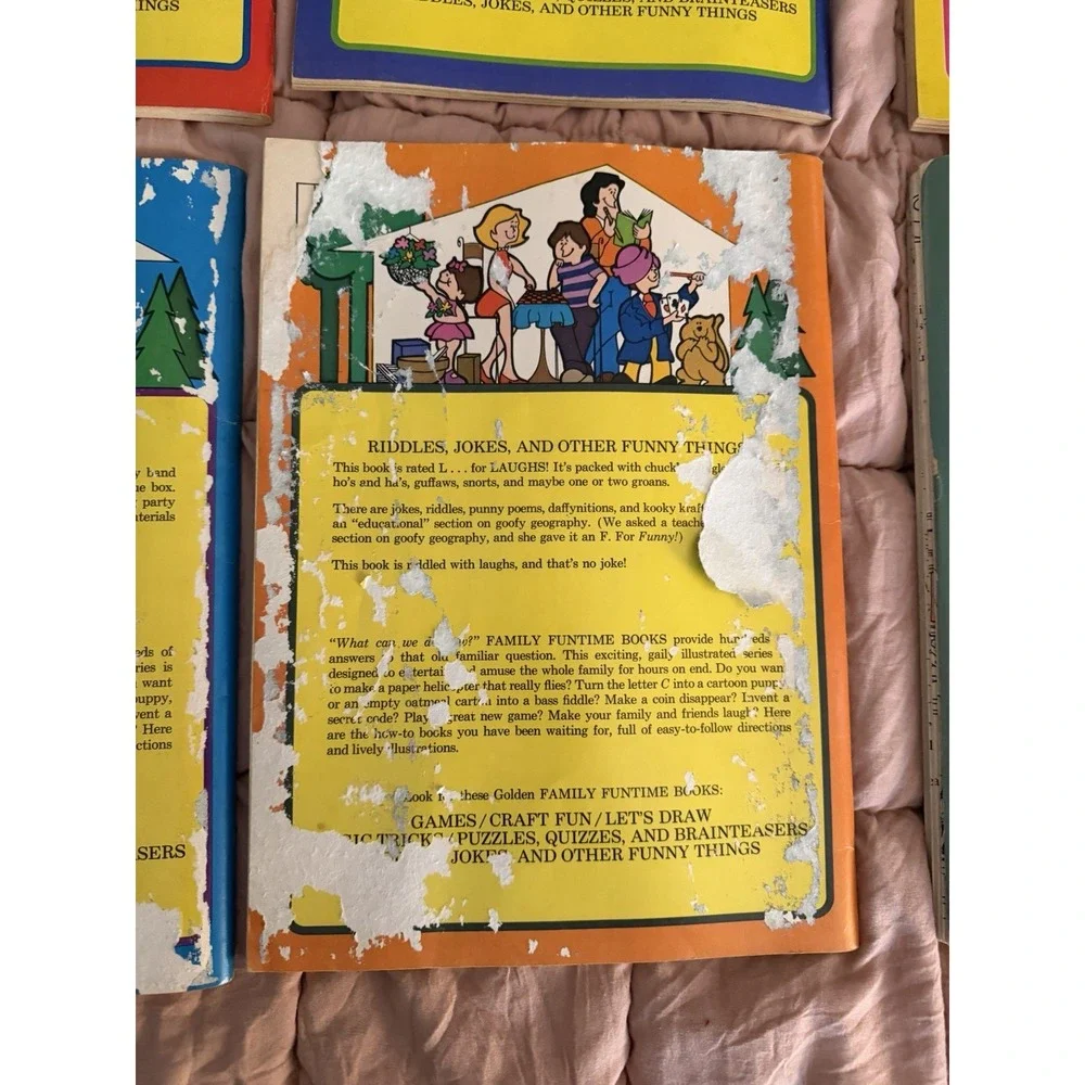 Rare Vintage 6 Golden Family Funtime Books Golden Books Read Description